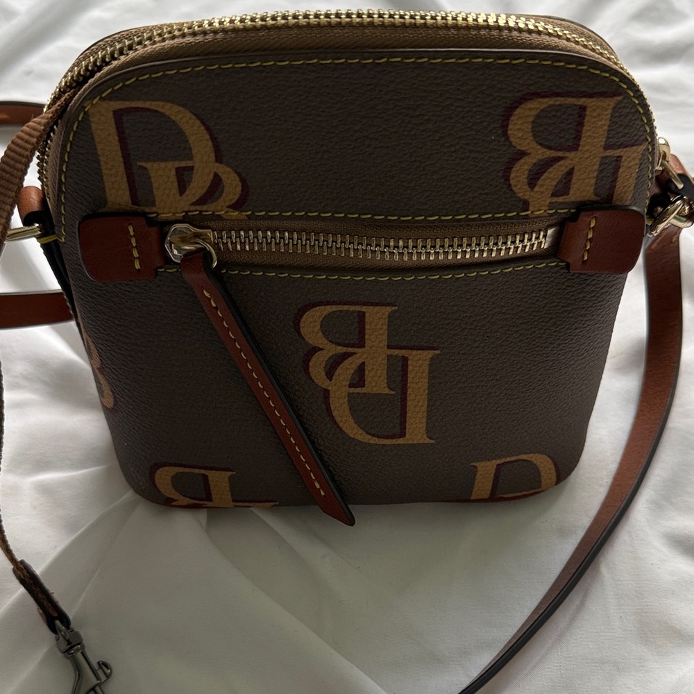 Dooney & Bourke Brown and Tan Crossbody Bag